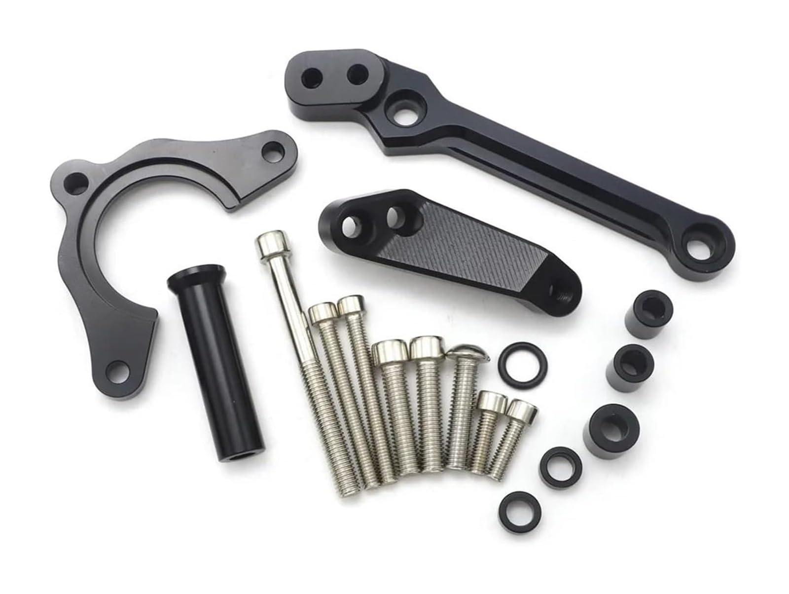 Motorrad Lenkungsdämpfer Stabilisator Für Kawa&saki Z 900 Z900 2017-2022 CNC Aluminium Halterung Unterstützung Motorrad Einstellbare Lenkung Stabilisieren Dämpfer Halterung Montage Kit(Set2) von RINKTEEA