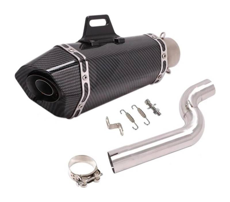 Motorrad Mittleres Auspuffrohr Für B&MW F900 R XR F900R F900XR 2020-2023 Motorradauspuff Endschalldämpfer Motorrad Escape Schalldämpfer 51mm Mid Link Pipe Slip On(3) von RINKTEEA