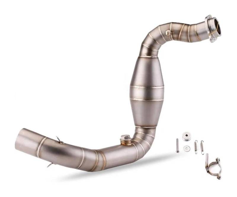 Motorrad Mittleres Auspuffrohr Für B&MW G310R G310GS 2017-2021 Motorradauspuff Endschalldämpfer Escape Full System Schalldämpfer Mid Link Pipe 51mm(Stainless Steel) von RINKTEEA