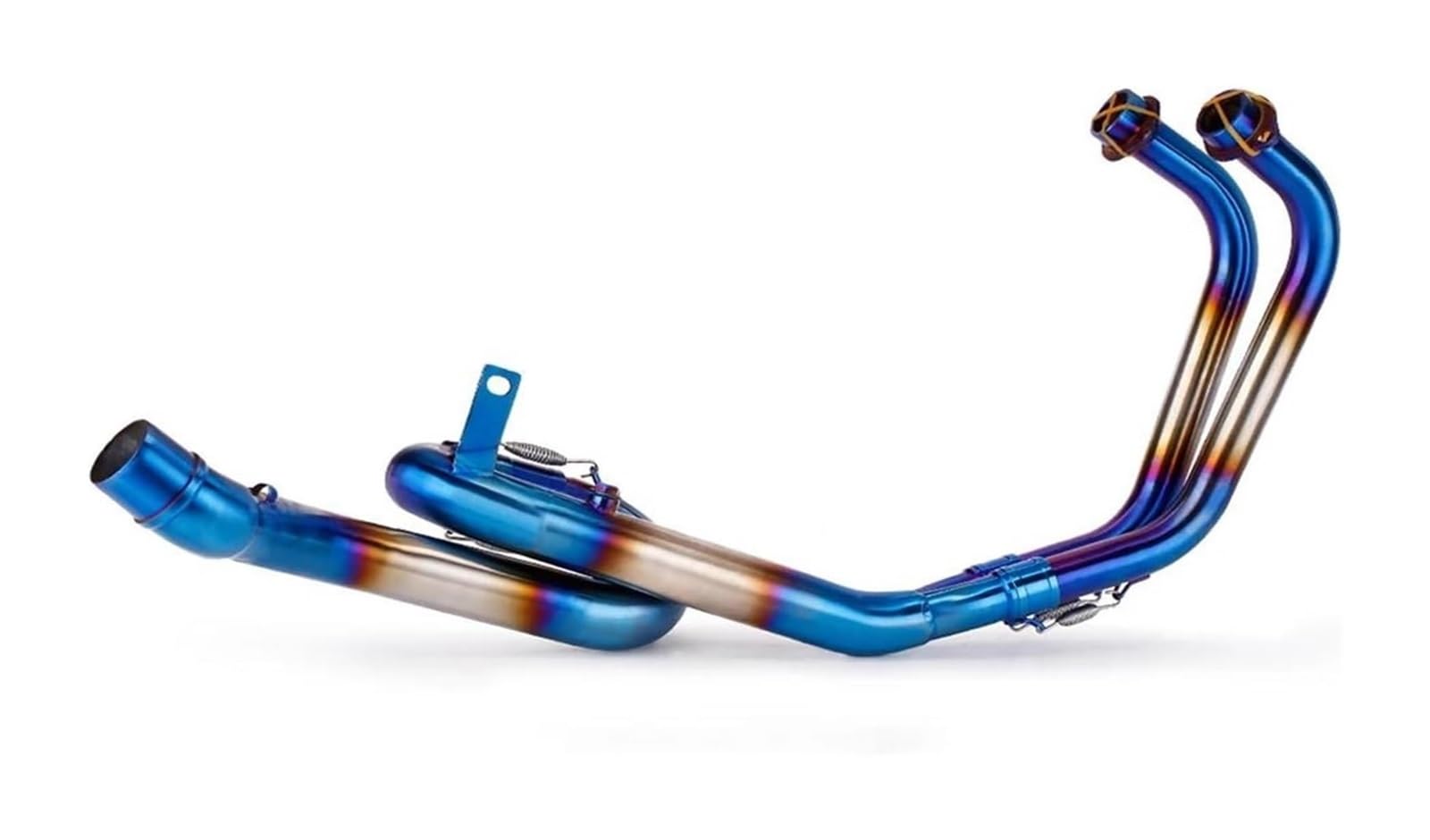 Motorrad Mittleres Auspuffrohr Für Y&amaha R25 R3 MT03 MT-03 2014-2021 Motorradauspuff Front Link Pipe Header Schalldämpfer Motorrad Endschalldämpfer(Blau) von RINKTEEA