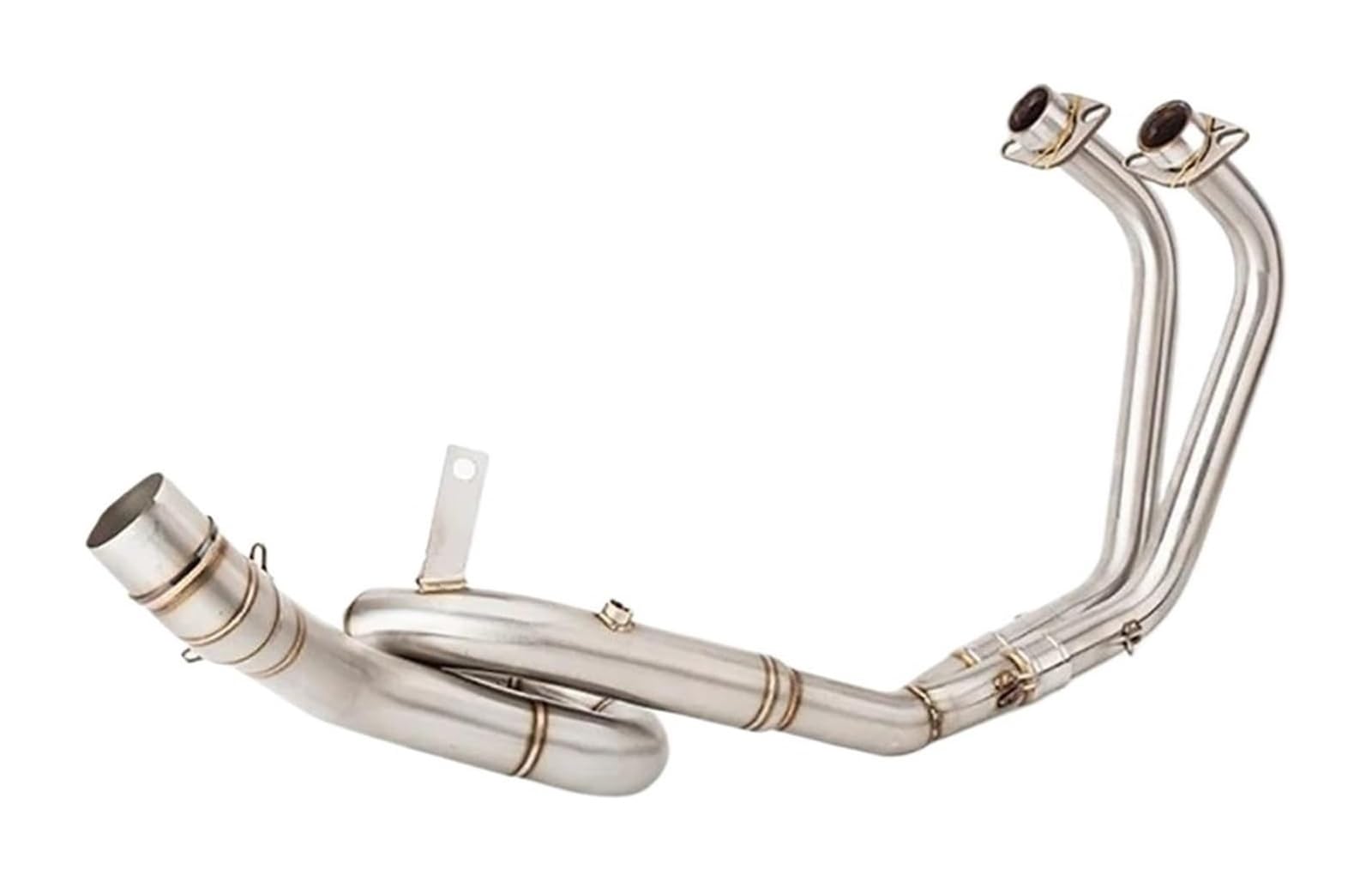 Motorrad Mittleres Auspuffrohr Für Y&amaha R25 R3 MT03 MT-03 2014-2021 Motorradauspuff Front Link Pipe Header Schalldämpfer Motorrad Endschalldämpfer(Silber) von RINKTEEA