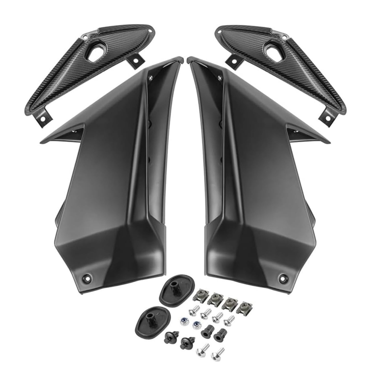 Motorrad Seitenverkleidung Für CBR650R Für CBR 650R 2019-2023 Air Deflektor Winglet Motorrad Festen Flügel Rahmen Gugel Verkleidung Aerodynamische(Matt Black 18B) von RINKTEEA