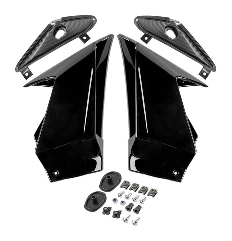 Motorrad Seitenverkleidung Für CBR650R Für CBR 650R 2019-2023 Air Deflektor Winglet Motorrad Festen Flügel Rahmen Gugel Verkleidung Aerodynamische(Schwarz) von RINKTEEA