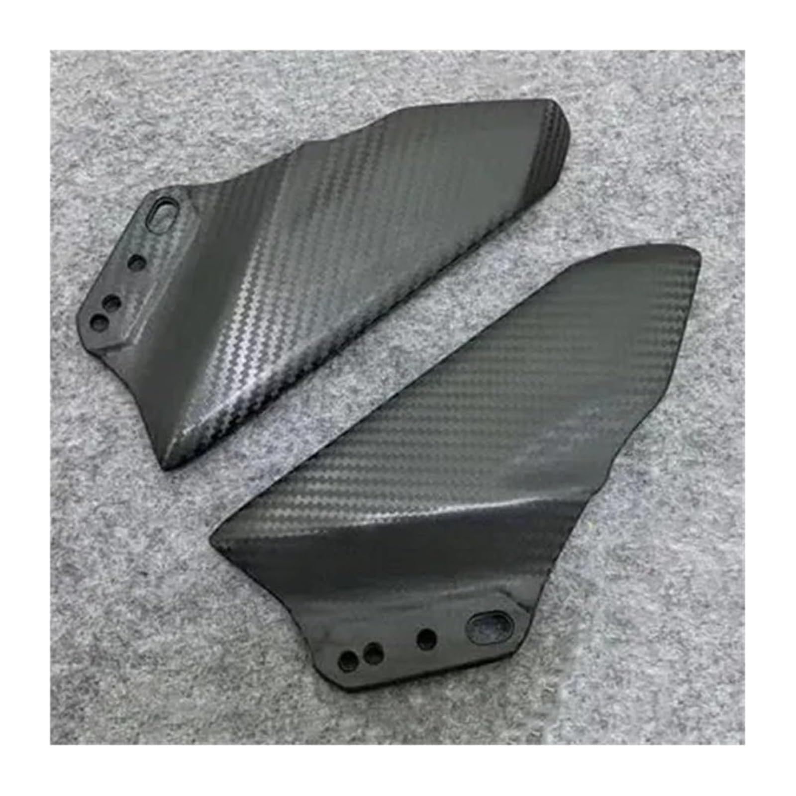 Motorrad Seitenverkleidung Für Ninja 650 ER6F ER-6F 2017-2021 2022 2023 Motorrad Spiegel Winglets Aerodynamische Seite Flügel Spoiler Verkleidung(B-Matte Carbon Fiber) von RINKTEEA