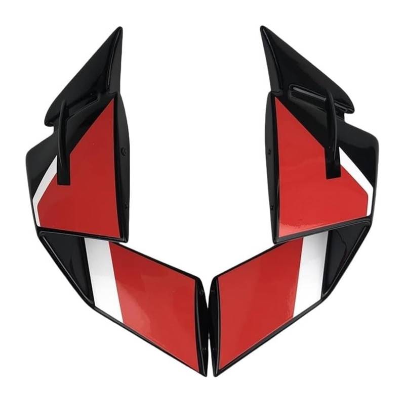 Motorrad Seitenverkleidung Für S1000RR Für S1000 RR 2019-2022 Motorrad Frontspoiler Motorrad Verkleidung Feste Flügel Aerodynamische Winglet(Red Set) von RINKTEEA