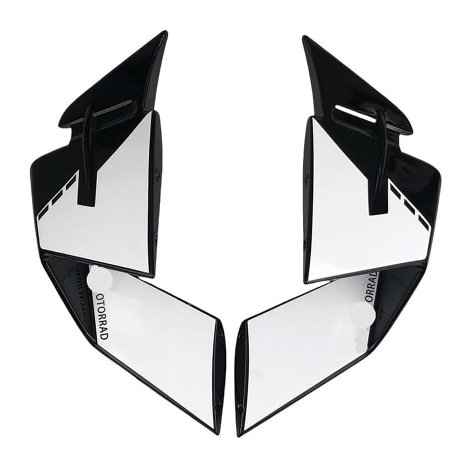 Motorrad Seitenverkleidung Für S1000RR Für S1000 RR 2019-2022 Motorrad Frontspoiler Motorrad Verkleidung Feste Flügel Aerodynamische Winglet(White Set) von RINKTEEA