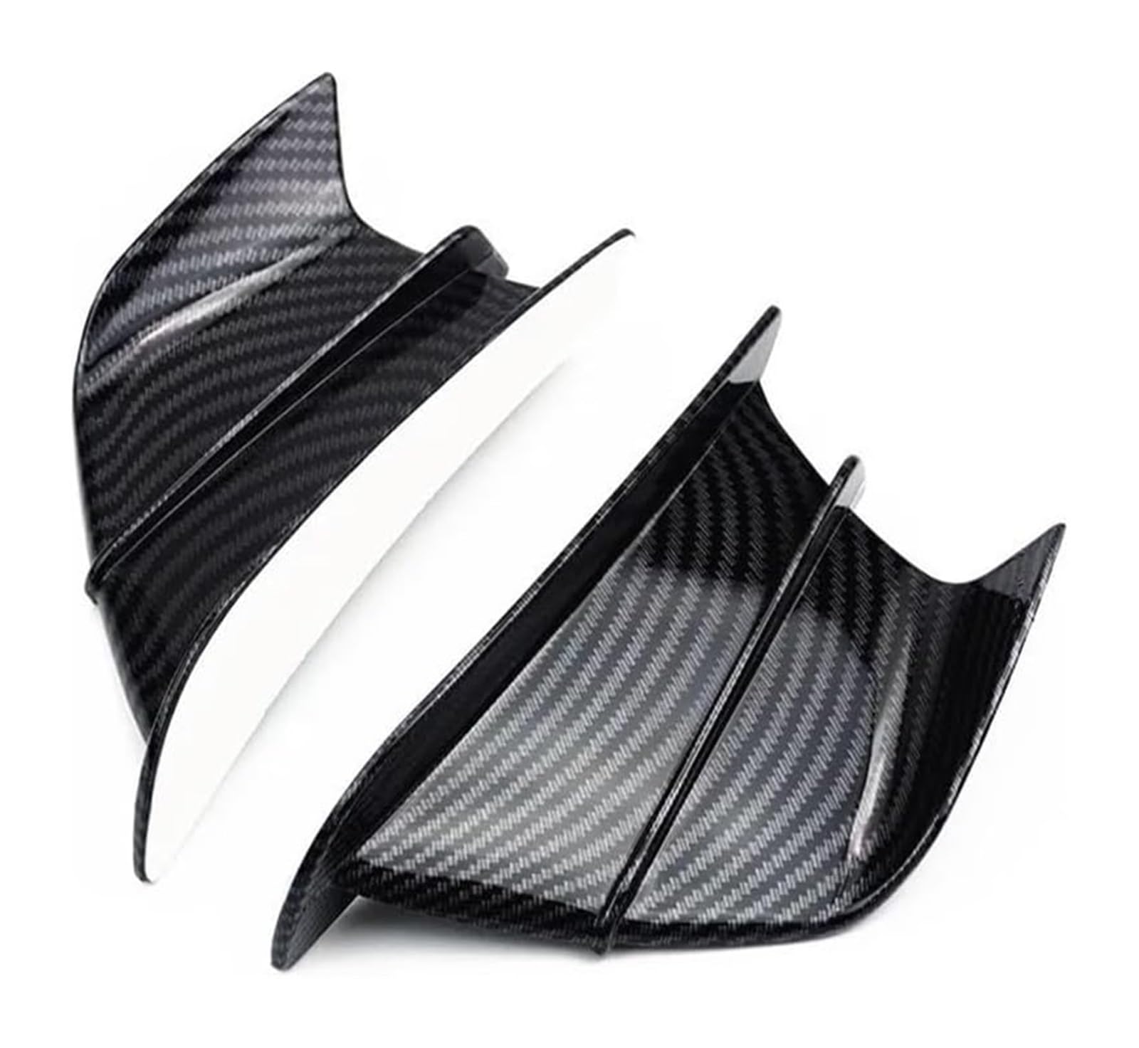 Motorrad Seitenverkleidung Für Y&amaha BWS RS Jog Joe GP Motorrad Winglet Aerodynamischer Flügel Kit Spoiler Motorrad Spoiler Flügel(Glossy Carbon Look) von RINKTEEA