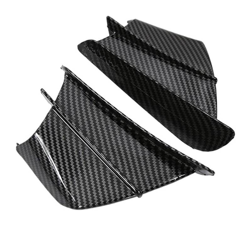 Motorrad Seitenverkleidung Für Y&amaha Motorrad Winglet Aerodynamisches Wing Kit Spoiler Motorrad Spoiler Wing(Glossy Carbon Look) von RINKTEEA