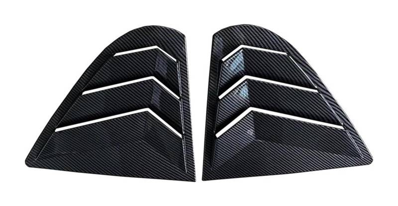 RINKTEEA Heckspoiler Lippe Für M&ITSUBISHI Für Lancer EX X EVO 2008-2018 Auto Spoiler Hinten Stamm Spoiler 2PCS Hinten Fenster Shutter Jalousie Seite Vent Abdeckung Trim(Carbon Look) von RINKTEEA