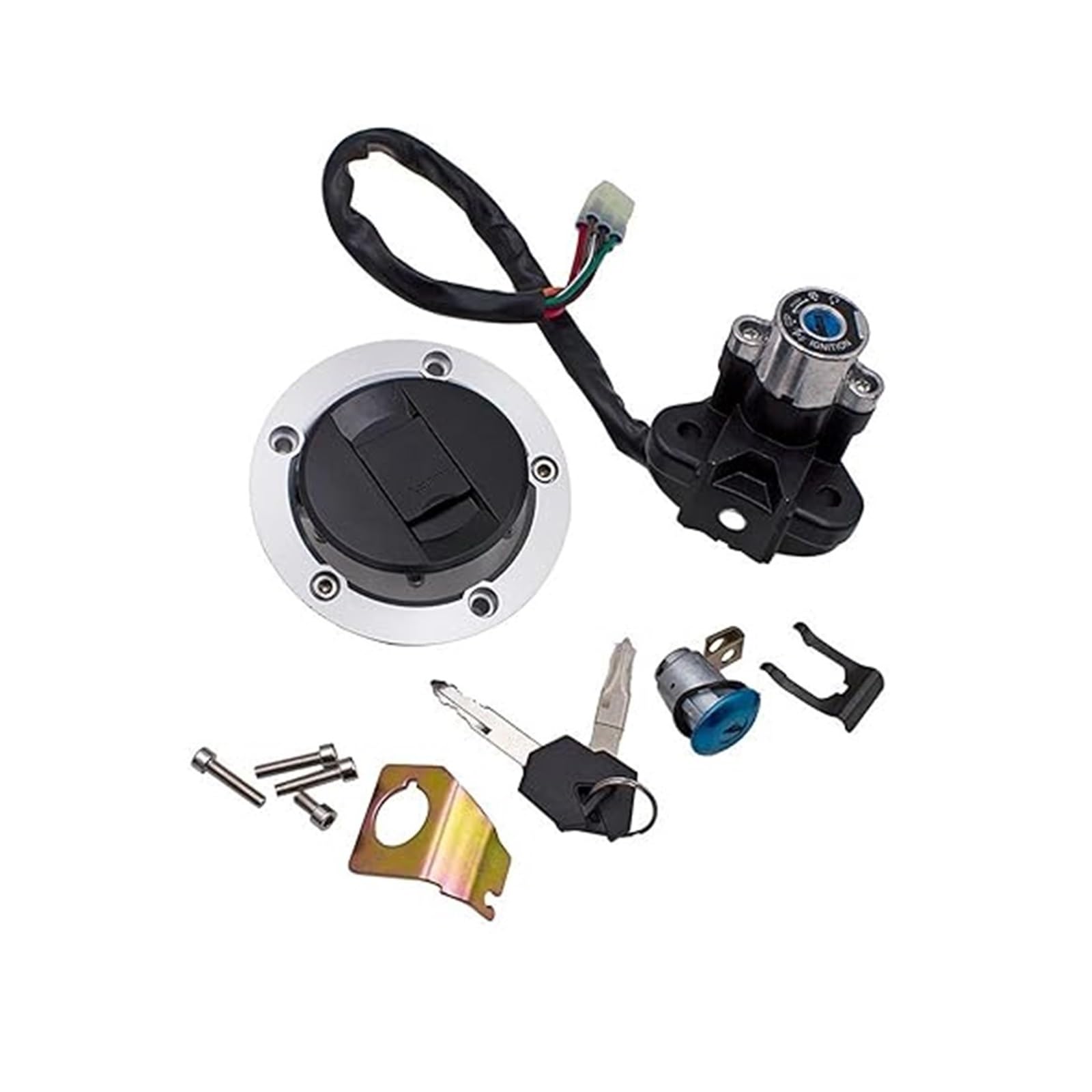 Zündlichtschalter Für Suz&uki SV650 SV1000 GSXR 600 750 2002-2009 Motorrad Zündschloss Tankdeckel Sitzschloss Key Kit von RINKTEEA