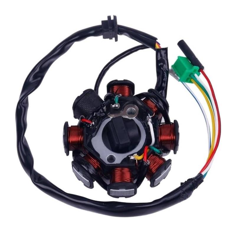 Zündstator Magnetspule Für GY6 125cc 150cc 152QMI 157QMJ Roller Moped ATV Go Kart Quad Motor 3 2 Motorrad Glixal 8-Spule Magneto Lichtmaschine Stator von RINKTEEA