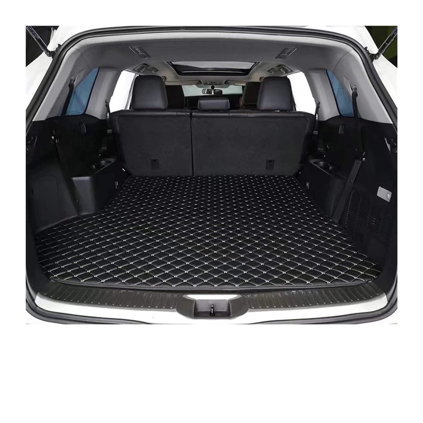 Auto Kofferraummatte Für Dodge Für Journey 2009-2015 Auto-Kofferraum-Zubehör, Wasserdichte Innenausstattung Aus Leder, Styling-Schutzpolster, Individuelle Kofferraummatten Auto Kofferraumwanne(Color 3 von RIOVOEE