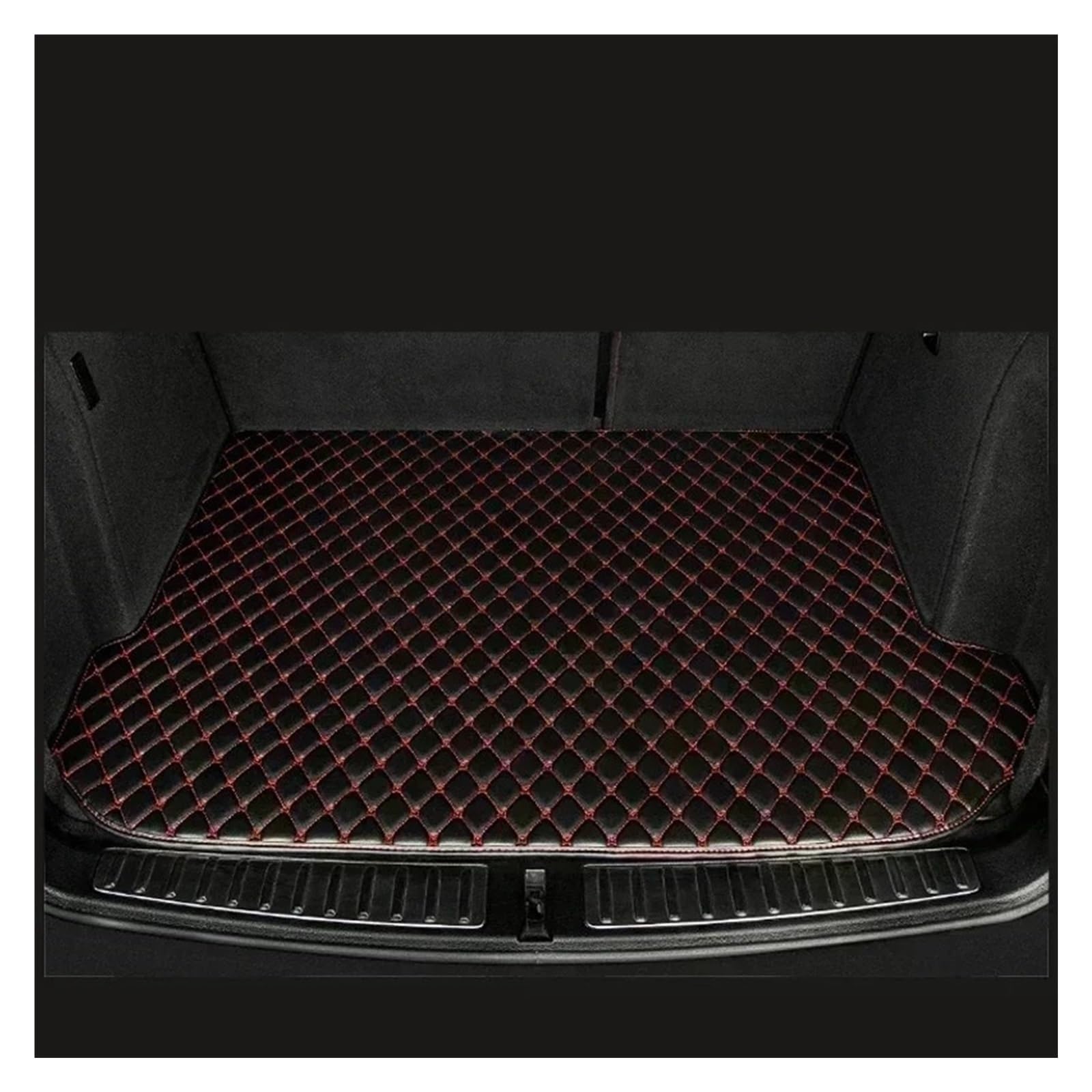 Auto Kofferraummatte Für Hyundai Für Elantra 2012 2013 2014 2015 2016 Cargo-Liner Teppiche Innen Zubehör Ersatz wasserdichte Auto Stamm Matten Auto Kofferraumwanne(B-Black with Red) von RIOVOEE