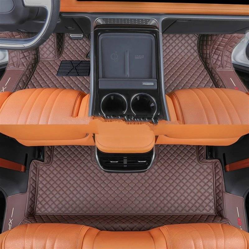 Auto Kofferraummatte Für XPENG G9 2023 2024 Auto Stamm Matten Hinten Für Cargo-Liner Schutz Fußmatten Anti-schmutzig Fußballen Teppich Abdeckung Pads Auto Kofferraumwanne(Floor Mat Coffee) von RIOVOEE