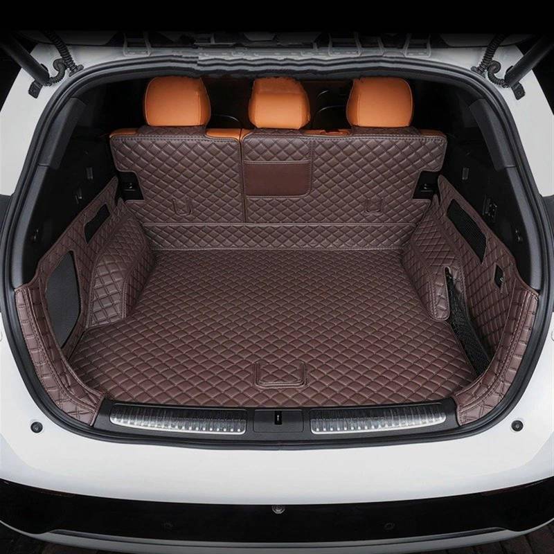 Auto Kofferraummatte Für XPENG G9 2023 2024 Auto Stamm Matten Hinten Für Cargo-Liner Schutz Fußmatten Anti-schmutzig Fußballen Teppich Abdeckung Pads Auto Kofferraumwanne(Trunk Mat Coffee) von RIOVOEE