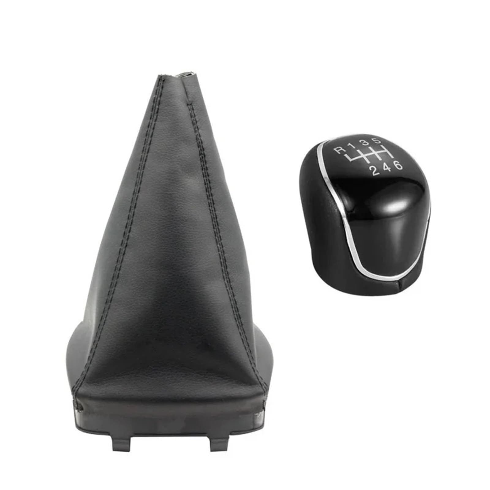 Auto Schaltknauf Schaltknäufe Für Ford Für Mondeo 4 Mk4 IV 2007 2008 2009 2010 2011 2012 2013 2014 Auto Hand Speed ​​Ball Schaltknauf Gamasche Boot Abdeckung Kragen Schaltknäufe(Black 6 Speed 2Pcs) von RIOVOEE