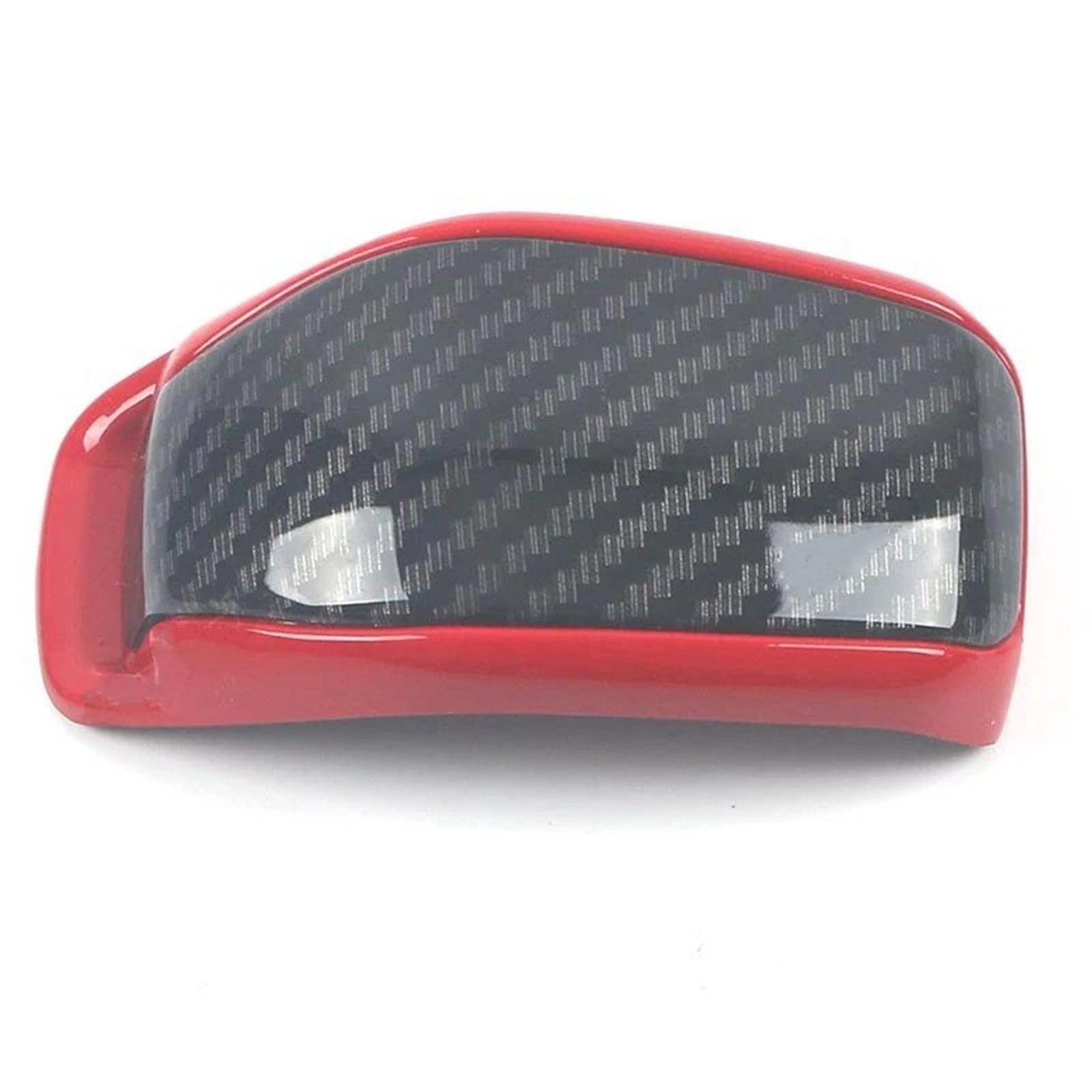 Auto Schaltknauf Schaltknäufe Für Toyota Für Highlander 2022 Auto Schaltknauf Abdeckung Set Auto Styling Hoodie Griff Kreative Geschenk Schalthebel Griff Kit Schaltknäufe(Carbon Fiber red EDG) von RIOVOEE