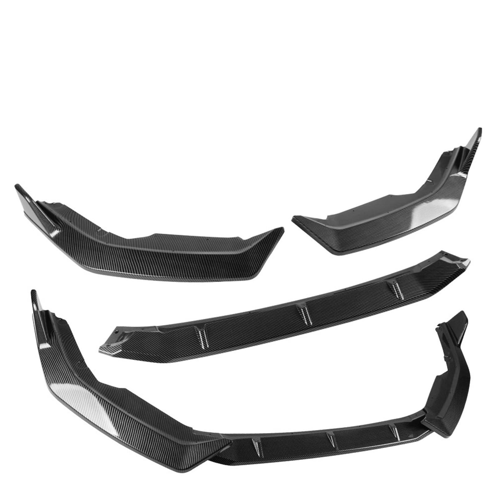 Frontspoiler Für Nissan Für Sentra SR SL 2020 2021 2022 2023 2024 Glanz Schwarz Auto Front Stoßstange Splitter Lip Diffusor Körper Kit Spoiler Schutz ﻿ Frontlippe Splitter(Carbon Fiber Look) von RIOVOEE