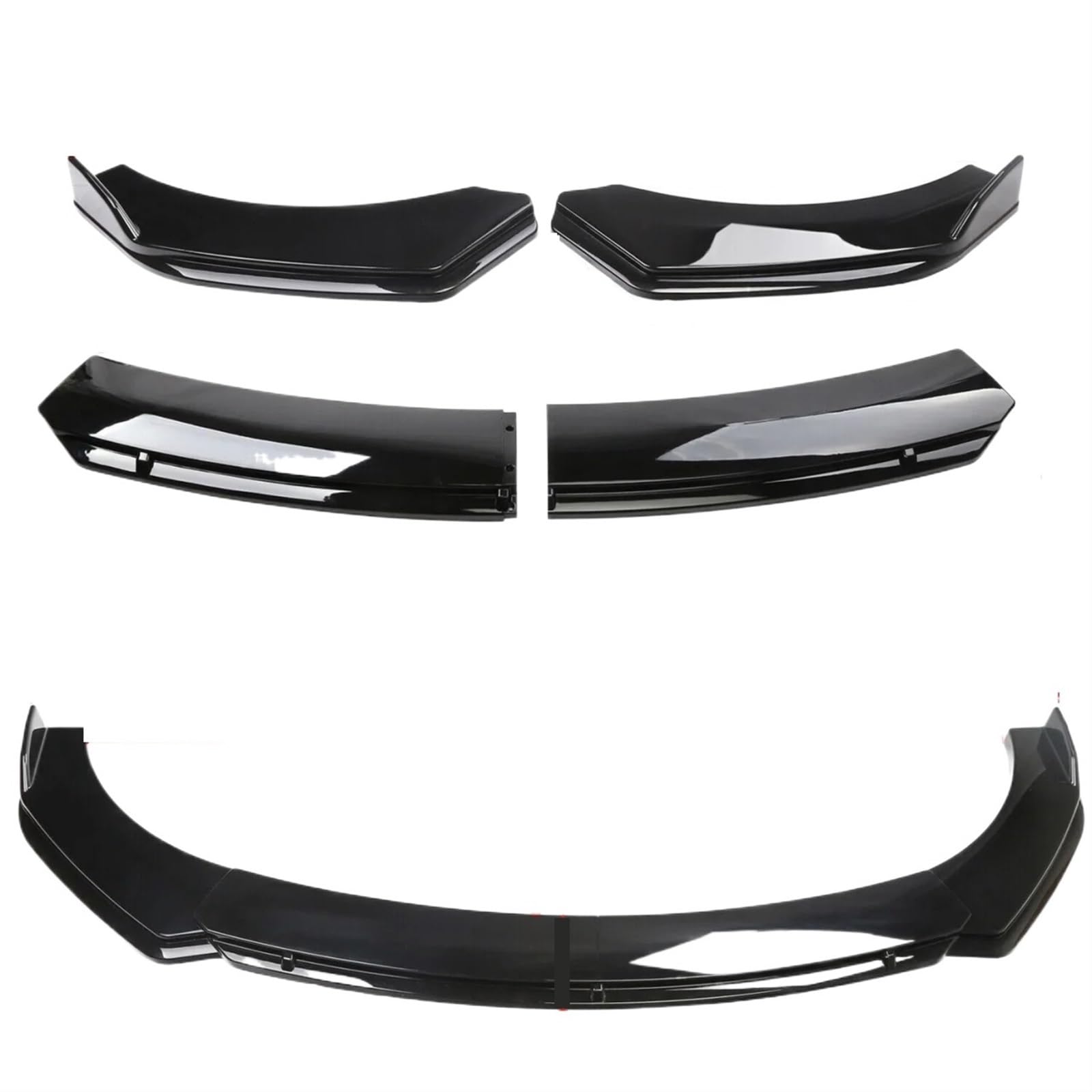 Frontspoiler Für Toyota 86 Für Subaru Für BRZ 2017-2020 Frontschürze Lip Spoiler Seite Splitter Canards Abdeckung Körper Kit Wachen Auto Zubehör Frontlippe Splitter(Glossy Black) von RIOVOEE