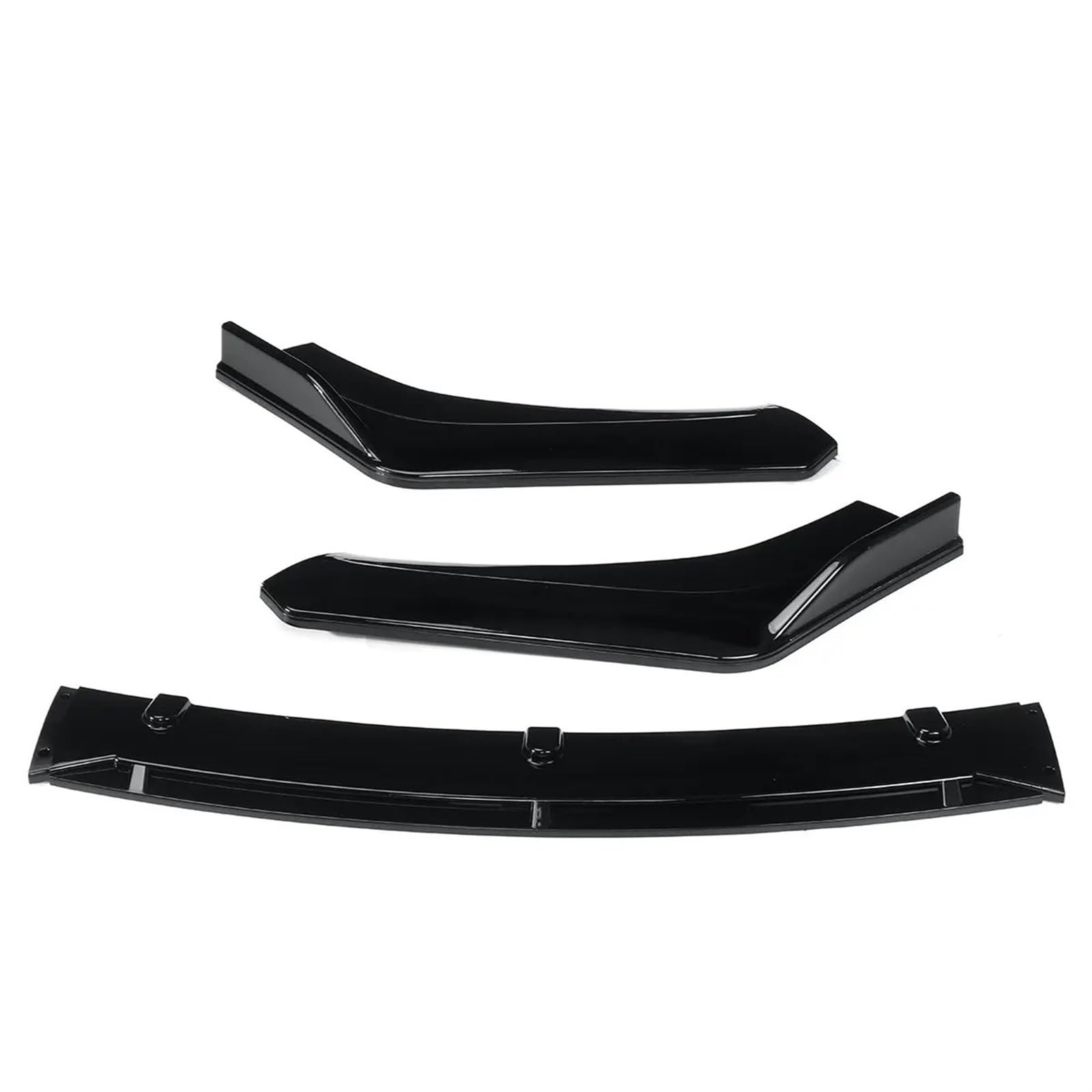 Frontspoiler Für VW Für Golf 5 Für GTI 2003-2008 Auto Zubehör 5 Lip Carbon Fiber Front Bumper Splitter Lip Spoiler Kinn Stoßstange Körper Kit Frontlippe Splitter(Glossy Black) von RIOVOEE