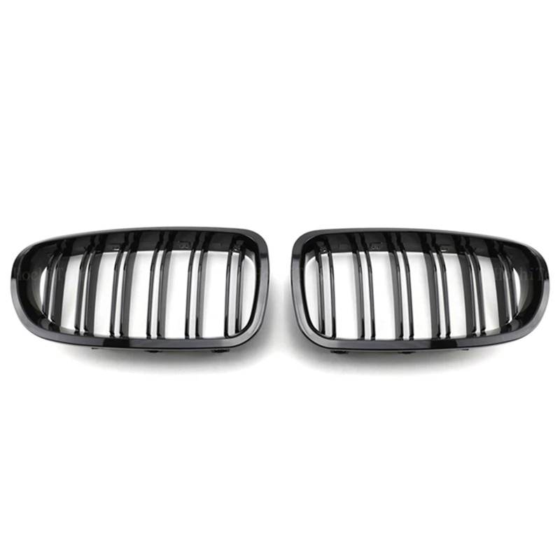 Kühlergrille Für 5er F10 F11 F18 Für M5 Frontstoßstangengrills Doppel 2010–2016 Breiter Nierengrill 520d 530d 540i 528i 535i Glanzschwarz Frontgrill Kühler(All Black) von RIOVOEE