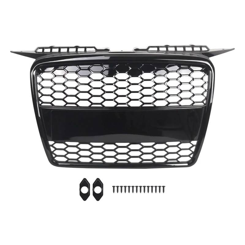 Kühlergrille Für A3 Für Quattro 8P 2004-2008 8P4853651A Glänzend Schwarz Auto Vorderen Stoßfänger Mitte Grille Mesh Honeycomb Racing Kühlergrill Frontgrill Kühler von RIOVOEE