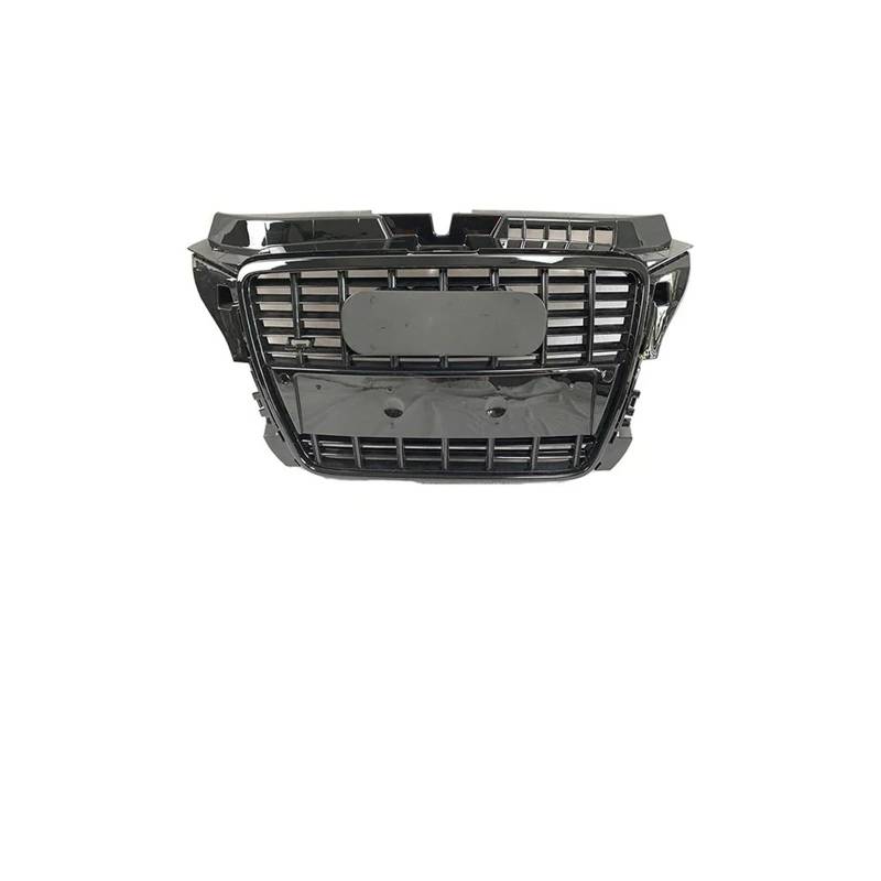 Kühlergrille Für A3 S3 8P 2008–2012 Chromrahmen Schwarzer Oberer Gitter-Ziergrill Frontstoßstangengrill S3-Stil Renngrill Oberer Grill Frontgrill Kühler(All Glossy Black) von RIOVOEE