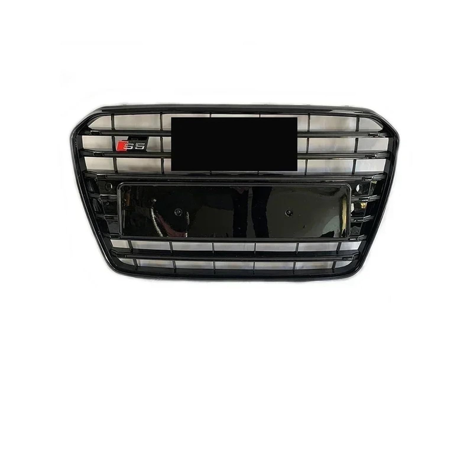 Kühlergrille Für A5 8T 2013–2016 Bis S5-Stil Chrom Grau Und Schwarz Für ABS-Obergitter Vorne S5-Stil-Stoßstangengrill Frontgrill Kühler(All Glossy Black) von RIOVOEE