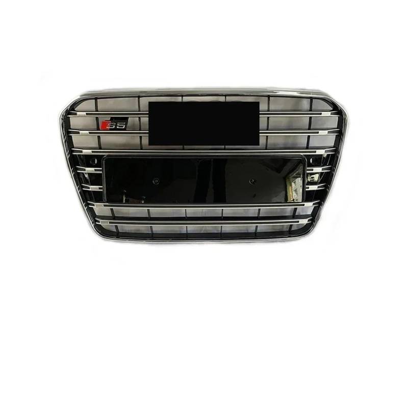 Kühlergrille Für A5 8T 2013–2016 Bis S5-Stil Chrom Grau Und Schwarz Für ABS-Obergitter Vorne S5-Stil-Stoßstangengrill Frontgrill Kühler(Chrome Frame) von RIOVOEE