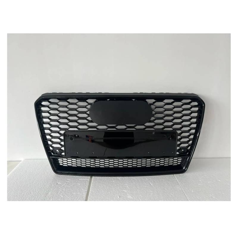 Kühlergrille Für A7 S7 2010 2011 2012 2013 2014 2015 Für RS7 Stil Auto Vorderen Stoßfänger Grille Center Panel Oberen Schwarz Grill Frontgrill Kühler(Chrome Emblem) von RIOVOEE