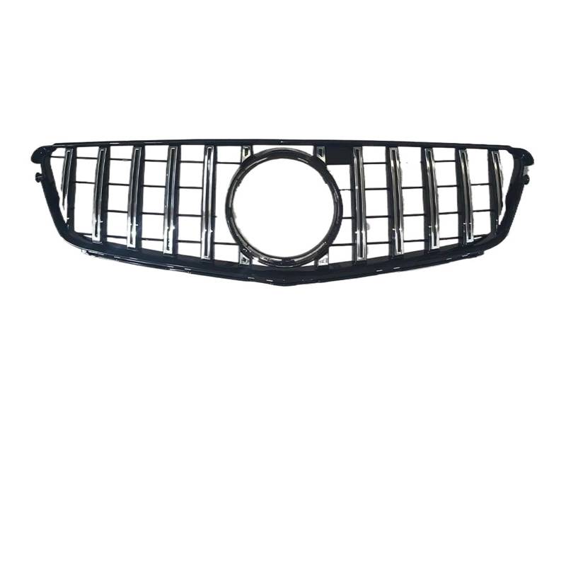 Kühlergrille Für Benz C W204 C204 S204 Für Coupe 2007-2014 Tuning Styling Zubehör GT Stil Facelift Front Hood Grille Racing Grill Frontgrill Kühler(Chrome Silvery) von RIOVOEE