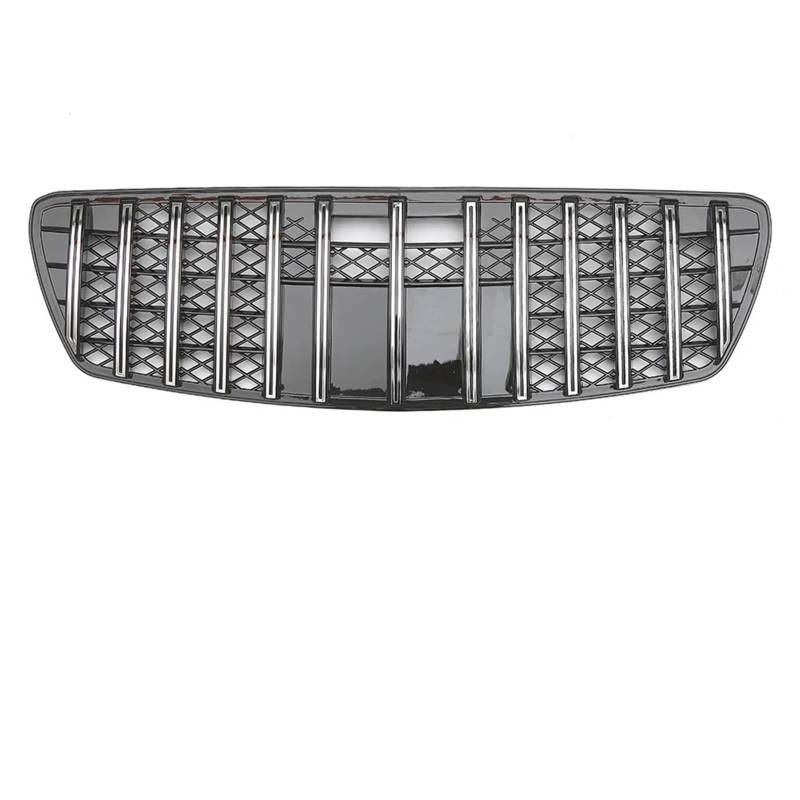 Kühlergrille Für Benz E W211 E320 E350 E500 E550 2003-2006 Chrom Für GTR Stil Gitter Glänzend Schwarz Für AMG Stil Front Stoßstange Grille Frontgrill Kühler(G*TR-Chrome Silver) von RIOVOEE