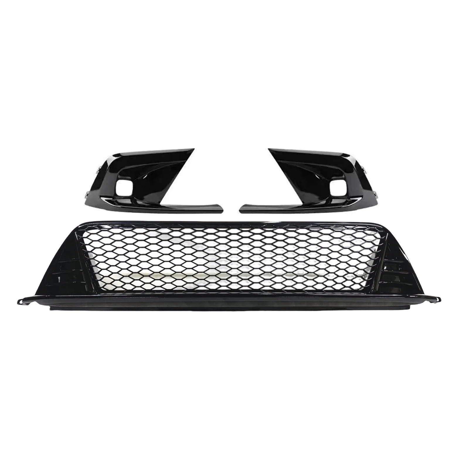 Kühlergrille Für Civic 11th Für Gen 2022 2023 2024 Auto Vorderen Stoßfänger Auto Kit Unteren Kühlergrill Ersetzen Nebel Licht Rahmen Körper Kit Frontgrill Kühler(A and B) von RIOVOEE