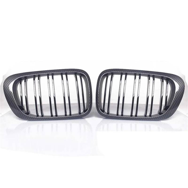 Kühlergrille Für E46 Für Coupe Für Cabrio Für M3 2 Für Türen 1998 1999 2000 2001 2002 Kohlefaser-Fronthaube Nierengrill Für Aufstecken Frontgrill Kühler von RIOVOEE