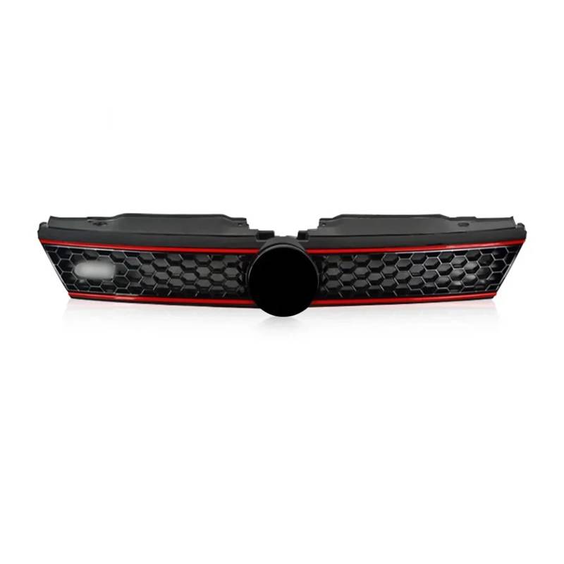 Kühlergrille Für VW Für Jetta MK6 Für GLI 2012 2013 2014 Auto Vorderen Stoßfänger Mitte Honeycomb Grill Vent Grille Abdeckung Auto Zubehör Frontgrill Kühler(Red Line) von RIOVOEE