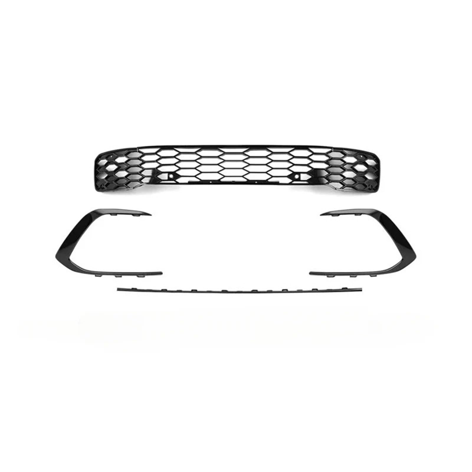 Kühlergrille Für Vw Für Golf 8 Mk8 Für Line Frontschürze Grill Dekoration Sport Version Frontgrill Auto Zubehör Body Kit Für GTI Stil Nebel Lampe Frontgrill Kühler(Six-Piece Set) von RIOVOEE