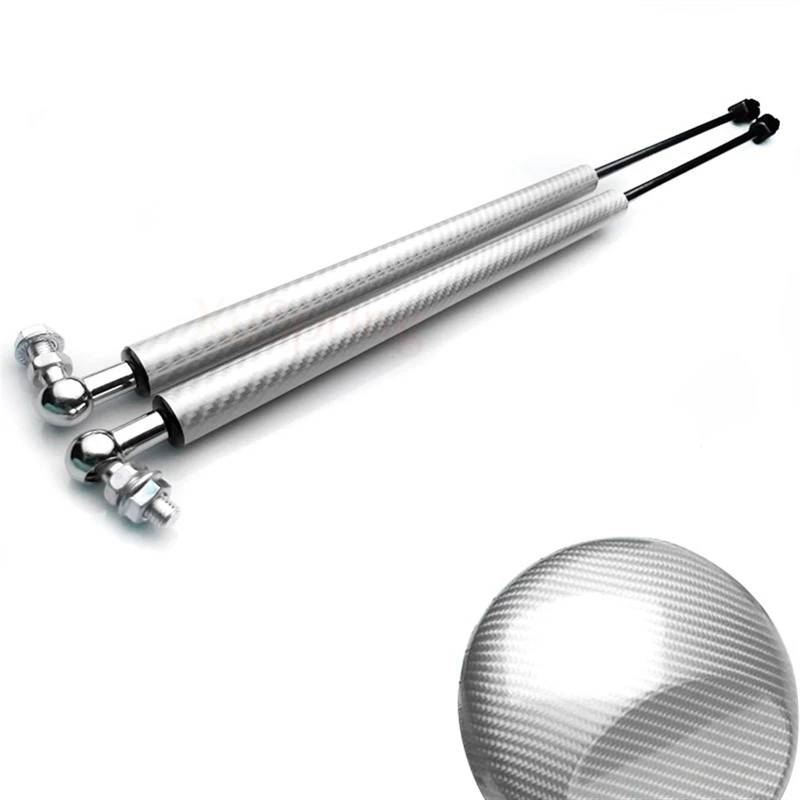 Motorhaubenlift Vorne Für VW Für Jeeta 2006-2011 Auto-Styling Refit Motorhaube Haube Gas Shock Strut Bars Unterstützung Stange Zubehör Haubendämpfer(Carbon Silver) von RIOVOEE