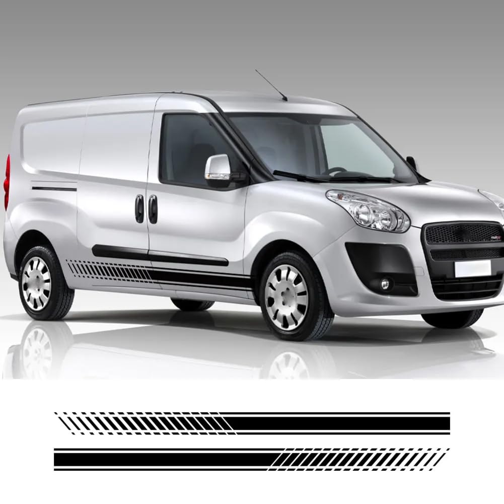 2 STÜCKE Auto Aufkleber, für Doblo Cargo Panorama Vauxhall, für Opel Combo Camper Van Grafik Vinyl Aufkleber Tuning Auto Zubehör von RIUGHJID