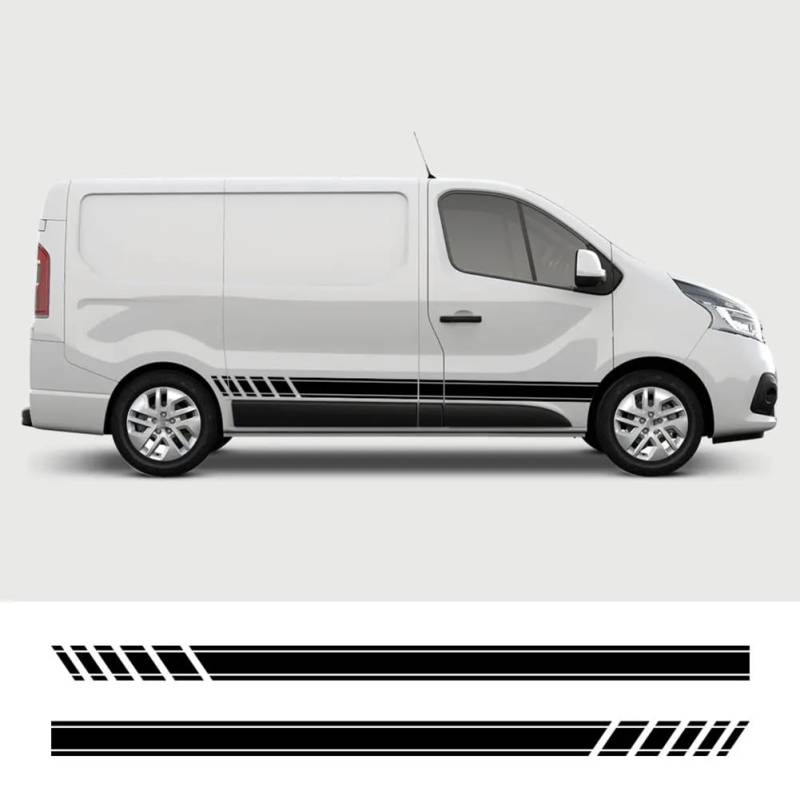 2PCS Auto Tür Aufkleber, für Renault Trafic 3 2 Talento Nissan NV300 Vauxhall Vivaro Camper Van Vinyl Film Aufkleber Zubehör von RIUGHJID