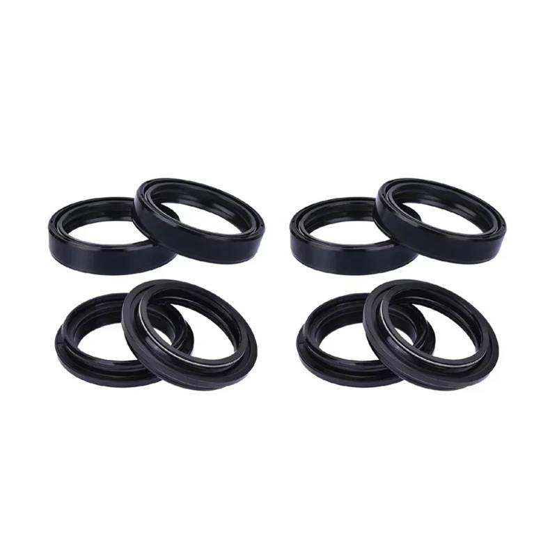 43x53x9.5/11,5 Motorrad Zubehör Schock Gabel Öl Dichtung 43 53 Staub Dichtung for 350 EXC380 MXC380 MXC for EX/C 380(4pcs seal 4pcs cover) von RIUGHJID