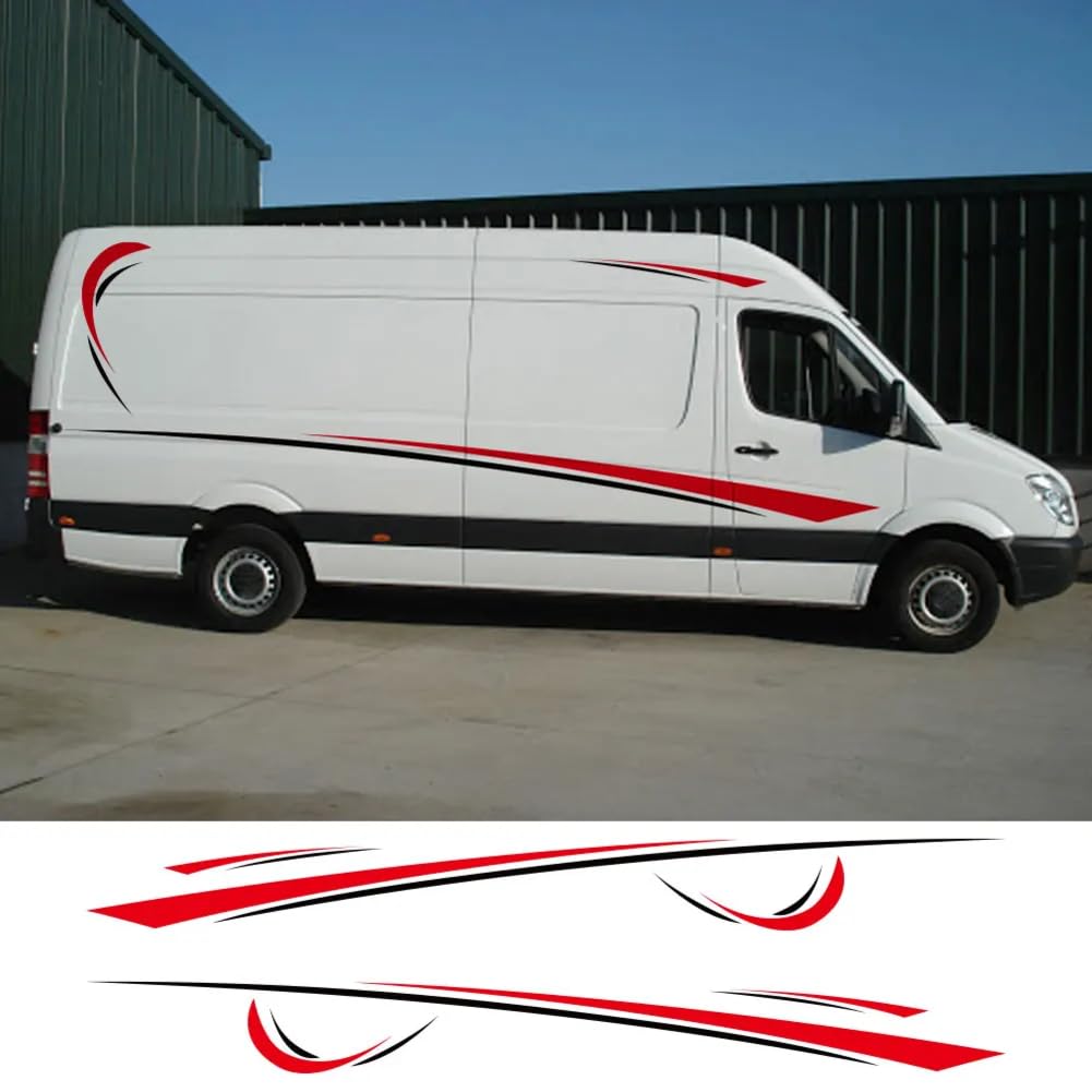 6 Teile/Los Auto Aufkleber, für Mercedes Benz Sprinter W906 515 Wohnmobil Wohnwagen Wohnmobil Streifen Camper Van Vinyl Aufkleber Tuning Zubehör von RIUGHJID