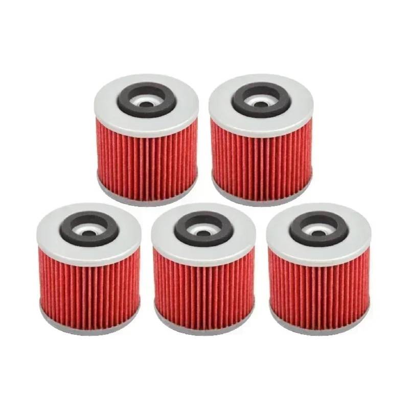 650CC Motorradzubehör Eingebauter Ölfilter for XVS650A Drag Star Classic XVS650 VM V-Star Midnight Custom XVS 650(5 Pcs) von RIUGHJID