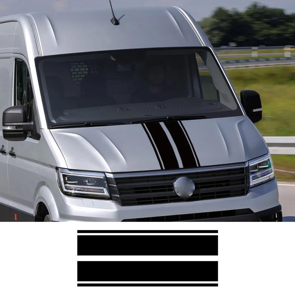 Auto Motorhaube Abdeckung Motor Aufkleber, für VW Crafter Wohnmobil Camper Van Umwandlung Linie Grafik Vinyl Aufkleber Zubehör von RIUGHJID