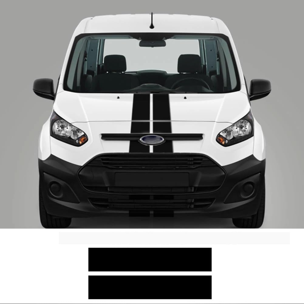 Auto Motorhaube Aufkleber, für Ford Transit Connect Tourneo Custom Camper Van Streifen Grafik Styling Aufkleber Auto Tuning Zubehör von RIUGHJID