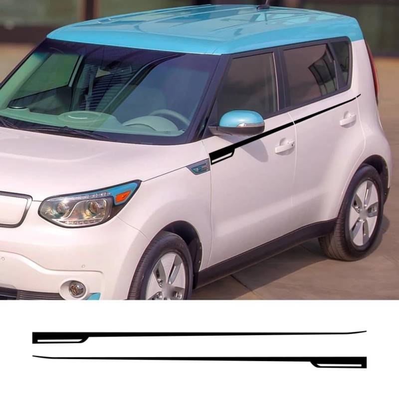 Auto Seite Taille Linie Aufkleber, für Kia Soul 1 2 3 Sk3 EV Streifen Grafik Styling Vinyl Film Dekor Aufkleber Auto Tuning Zubehör von RIUGHJID