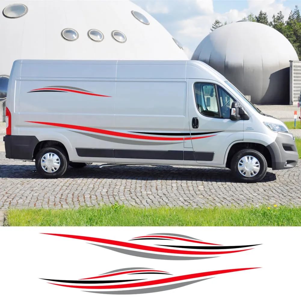 Auto Streifen Styling Aufkleber, für Peugeot Boxer, für Citroen Jumper, für Ducato Camper Van Vinyl Dekor Aufkleber Auto Tuning Zubehör von RIUGHJID