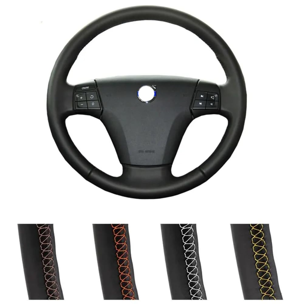 DIY individuelle Auto-Lenkradabdeckung, für Volvo S40 2006-2012 V50 2005-2011 Auto-Kunstleder-Lenkradhülle von RIUGHJID