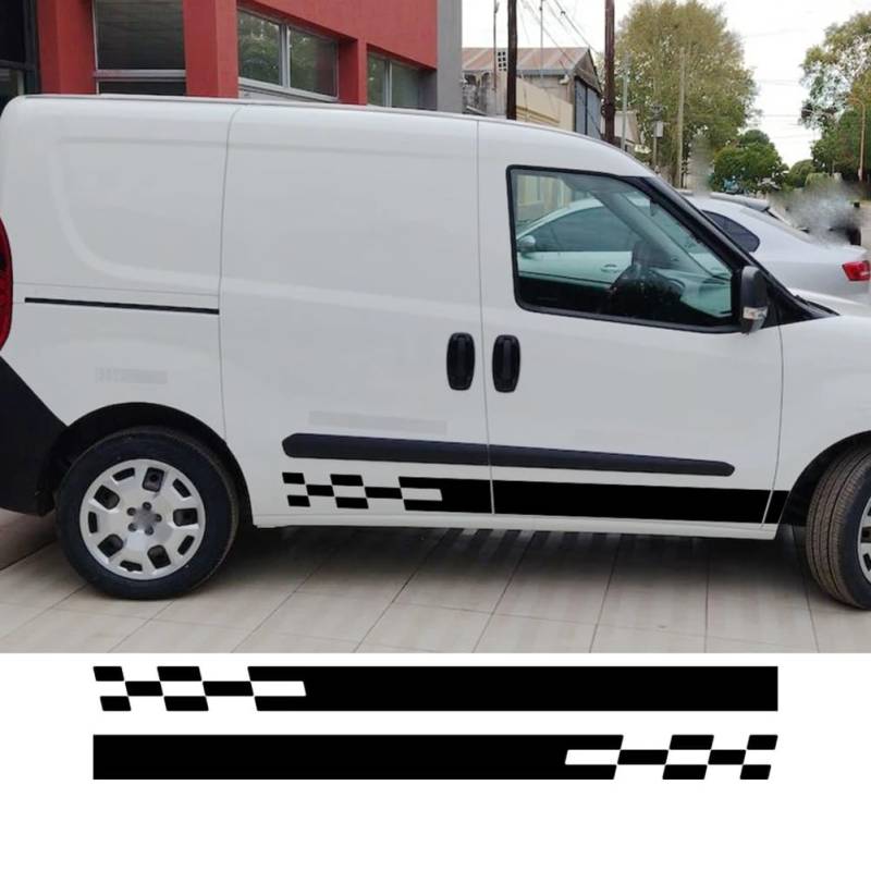 Karosserie Seitenaufkleber, für Doblo Cargo Panorama Vauxhall, für Opel Combo Camper Van Minivan Vinyl Cargo Aufkleber Tuning Zubehör von RIUGHJID