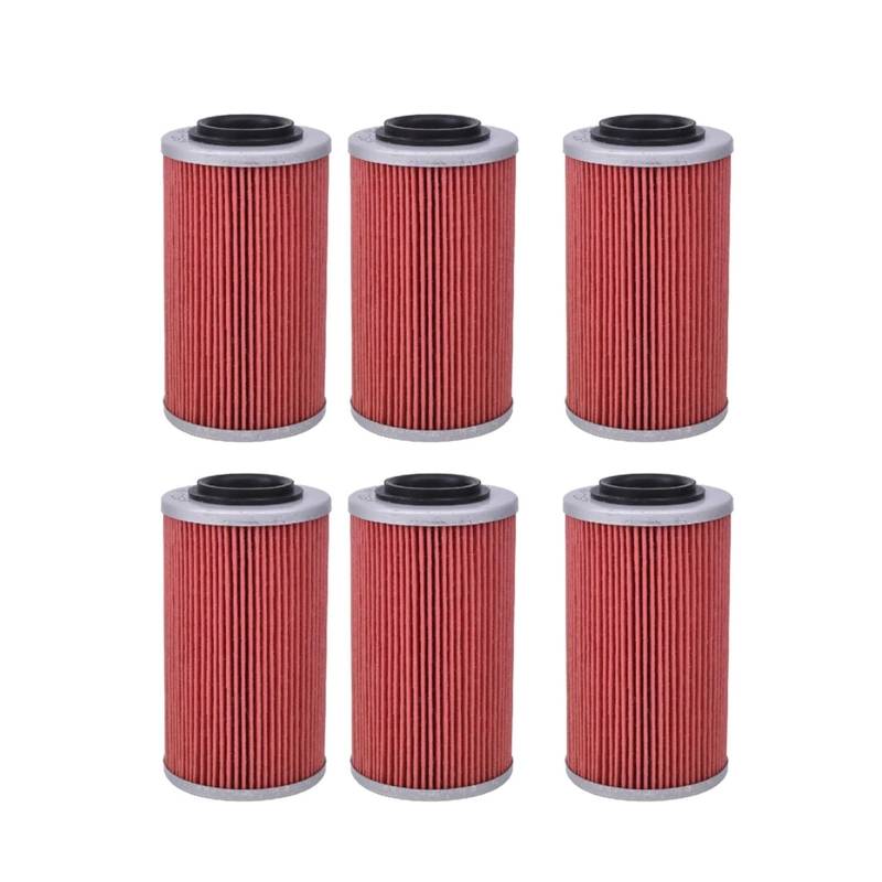 Motoröl Filter for Meer-Doo GTX LTD GTX S 155 WAKE 155 Wake Pro 215 RXP RXP-X 255 RXT-X als RXT ist 260 RXP260 RXT260 08-16(6pcs Red) von RIUGHJID