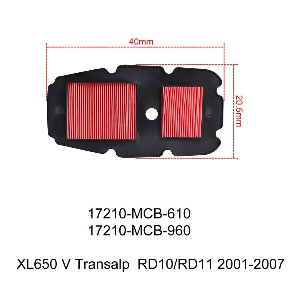 Motorrad-Luftfilter for XL650 V Transalp RD10 RD11 2001 2002 2003 2004-2007 X-L 650 17210-MCB-610 17210-MCB-960(1pc) von RIUGHJID